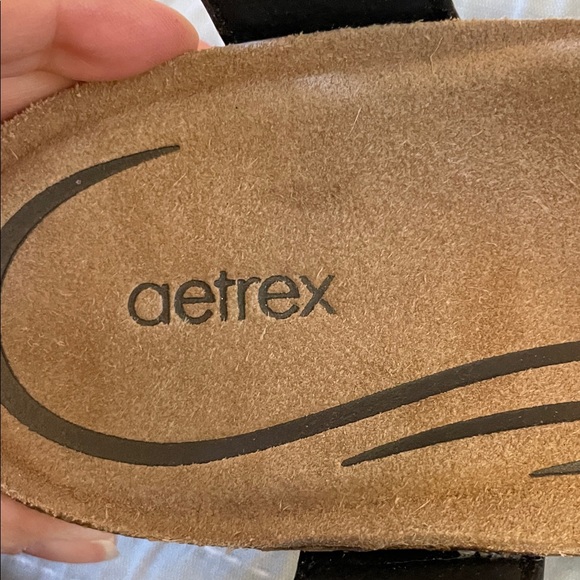 Aetrex UEC Women’s size 10 Black Women's “Kristin” Strap Sandals Velcro - Picture 4 of 8